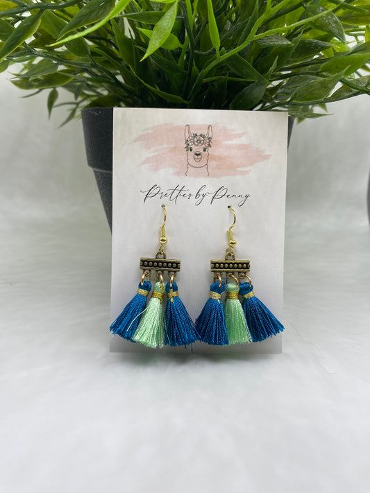 Blue & Teal Tassels